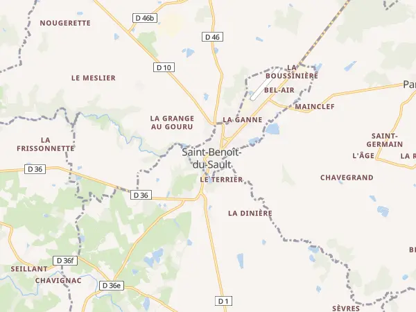Plan de Saint-Benoît-du-Sault