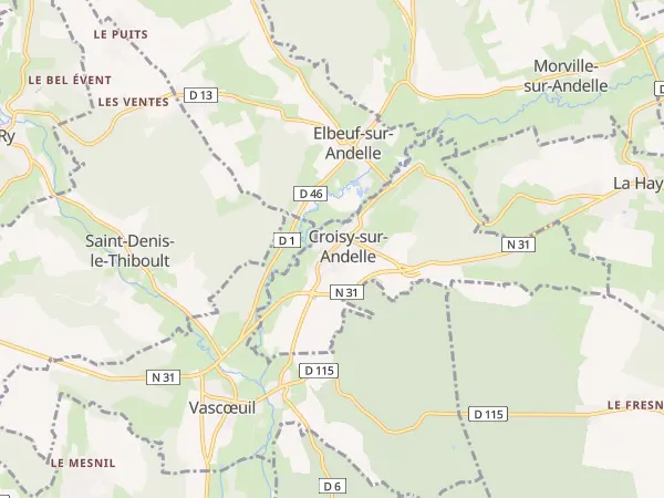Plan de Croisy-sur-Andelle