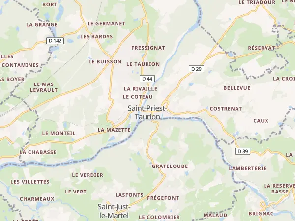 Plan de Saint-Priest-Taurion