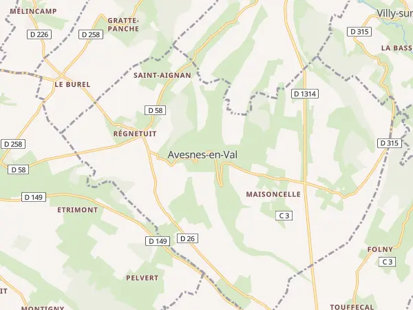 Plan de Avesnes-en-Val