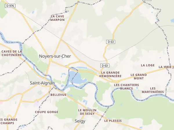 Plan de Noyers-sur-Cher