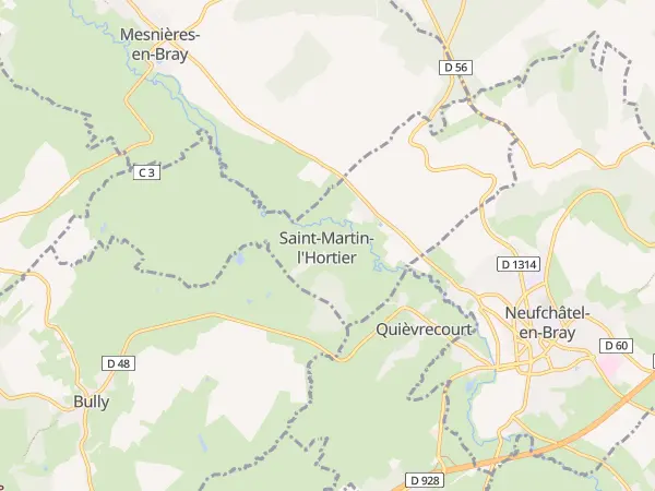 Plan de Saint-Martin-l’Hortier