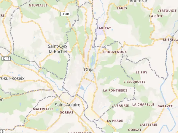 Plan de Objat