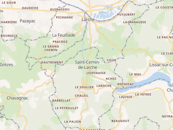 Plan de Saint-Cernin-de-Larche