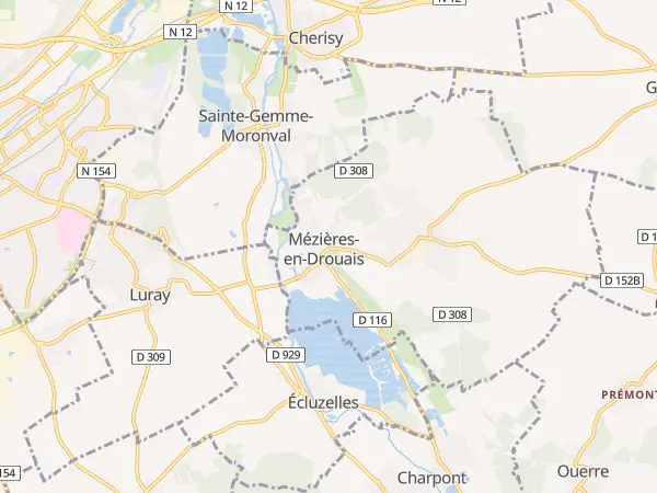 Plan de Mézières-en-Drouais