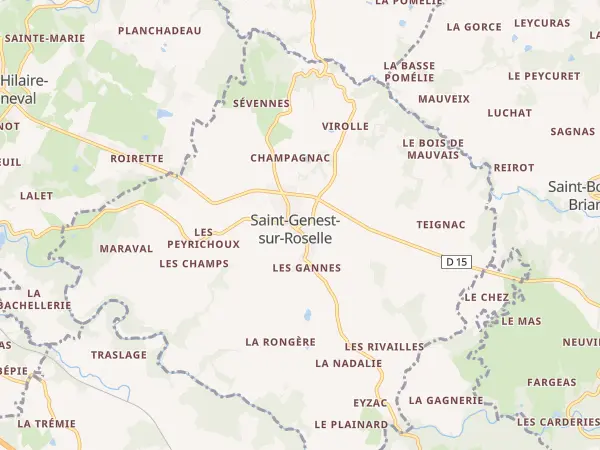 Plan de Saint-Genest-sur-Roselle