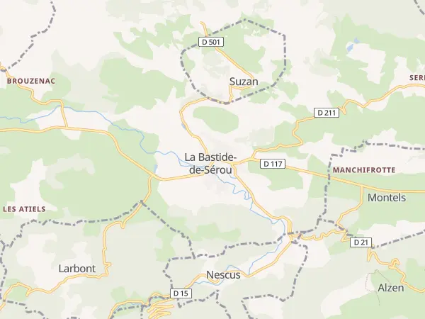 Plan de La Bastide-de-Sérou