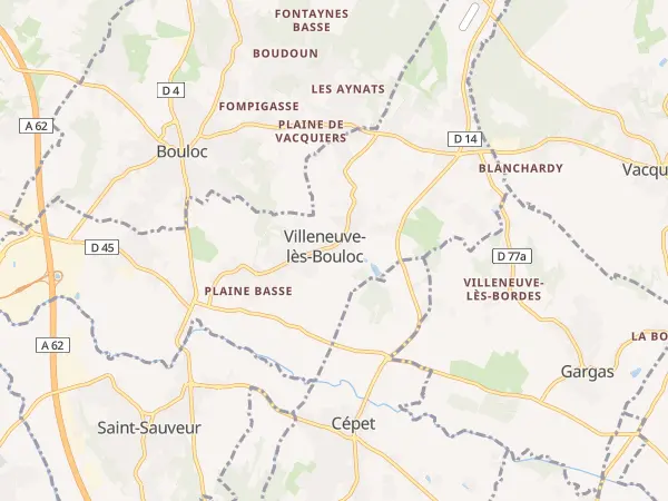 Plan de Villeneuve-lès-Bouloc