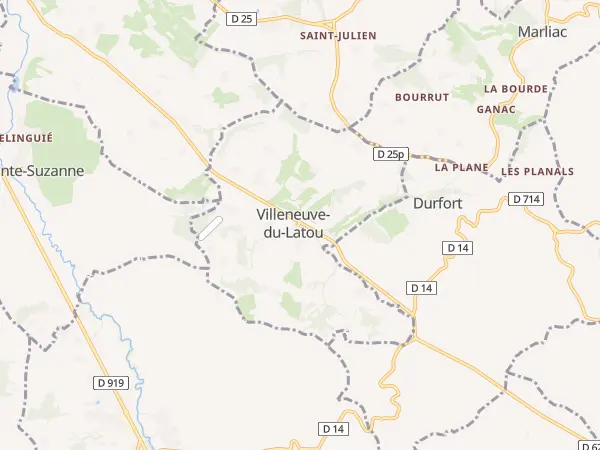 Plan de Villeneuve-du-Latou