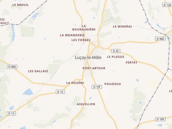Plan de Luçay-le-Mâle