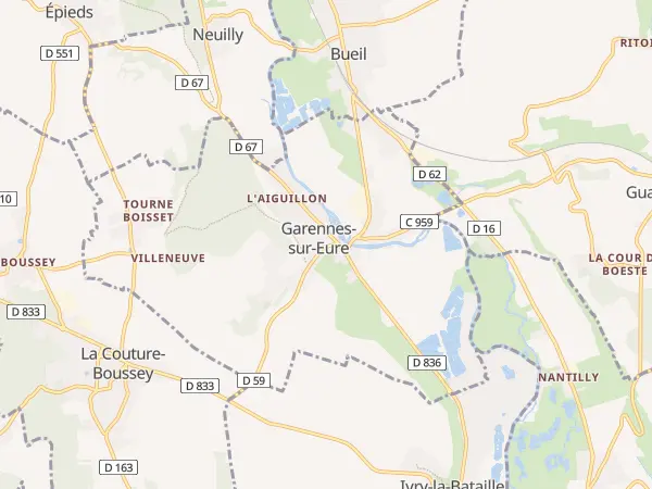 Plan de Garennes-sur-Eure