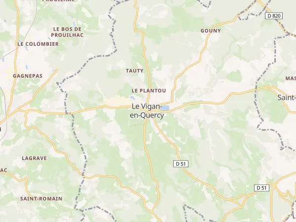 Plan du Vigan-en-Quercy