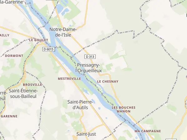 Plan de Pressagny-l’Orgueilleux