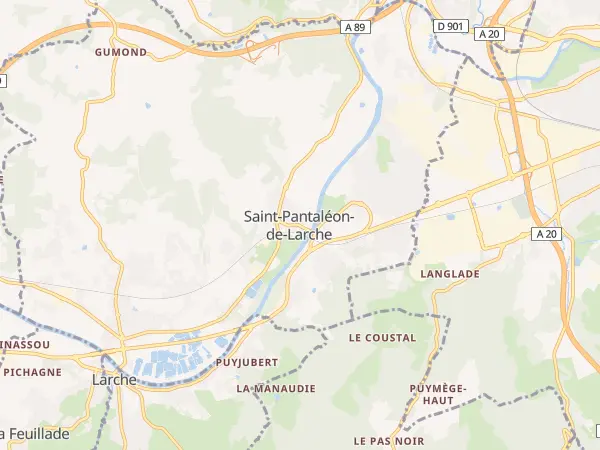 Plan de Saint-Pantaléon-de-Larche