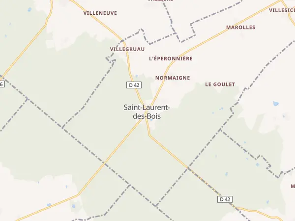 Plan de Saint-Laurent-des-Bois