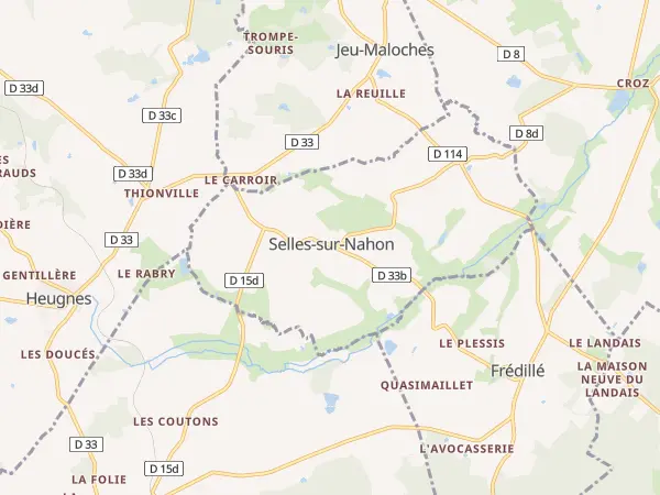 Plan de Selles-sur-Nahon