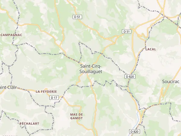 Plan de Saint-Cirq-Souillaguet