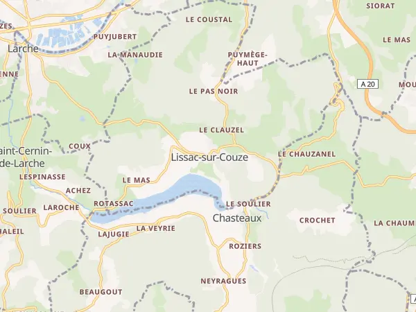 Plan de Lissac-sur-Couze
