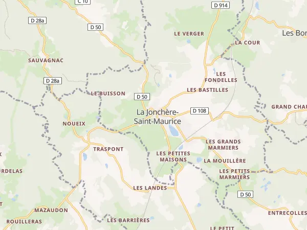 Plan de La Jonchère-Saint-Maurice