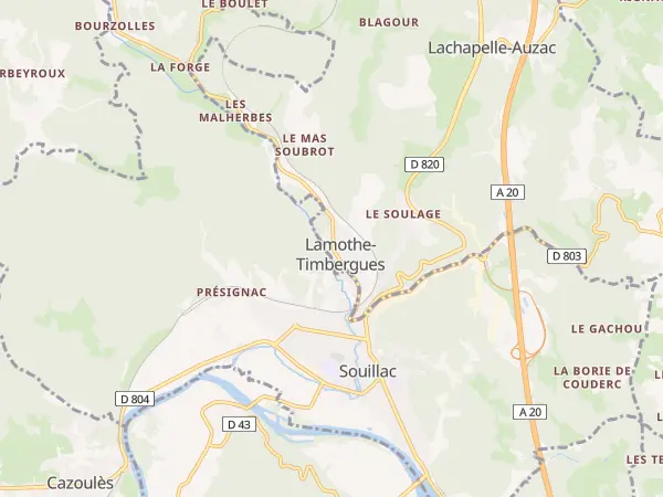 Plan de Lachapelle-Auzac