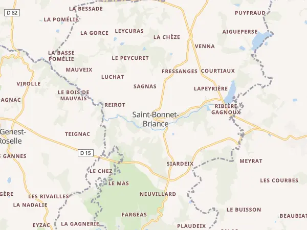 Plan de Saint-Bonnet-Briance