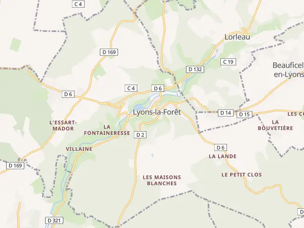 Plan de Lyons-la-Forêt