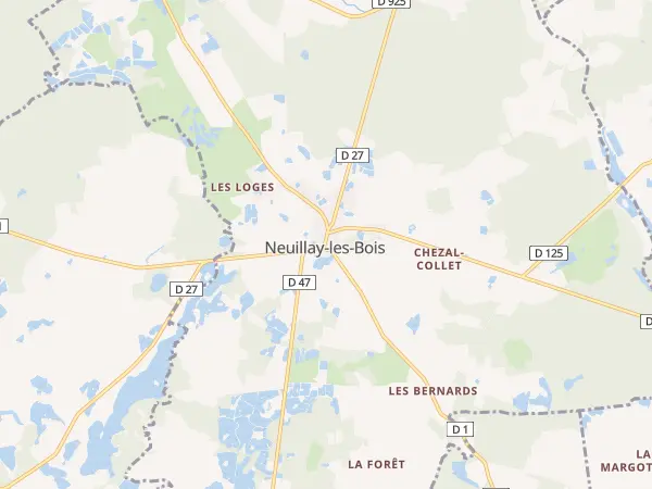 Plan de Neuillay-les-Bois