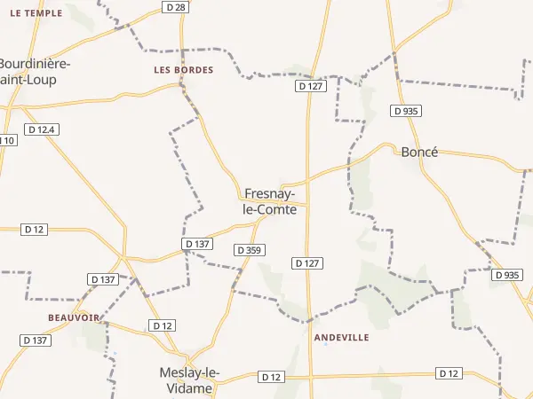 Plan de Fresnay-le-Comte