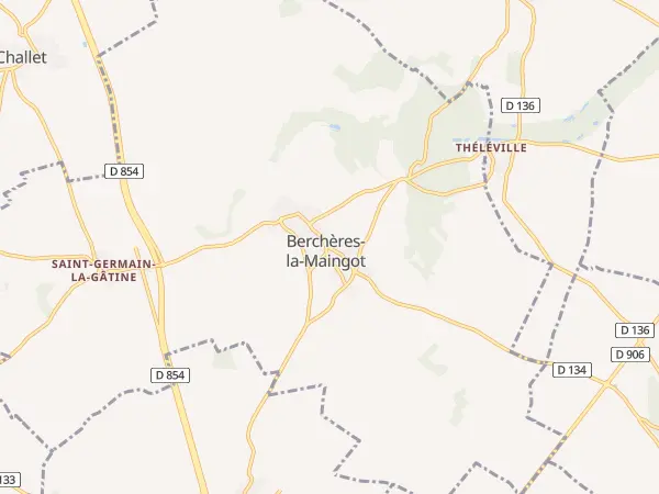 Plan de Berchères-Saint-Germain