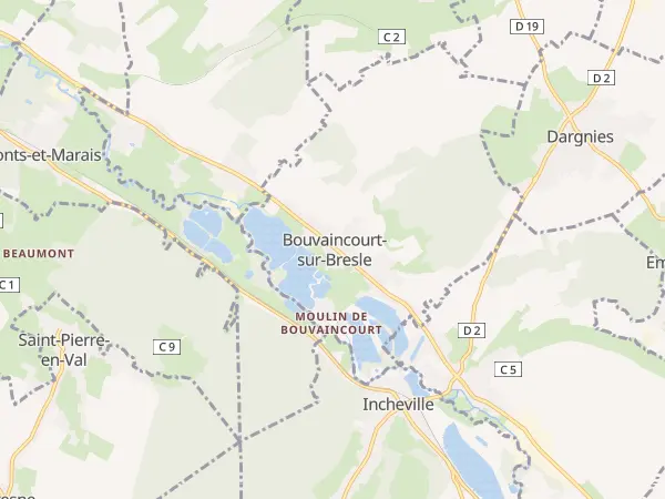 Plan de Bouvaincourt-sur-Bresle