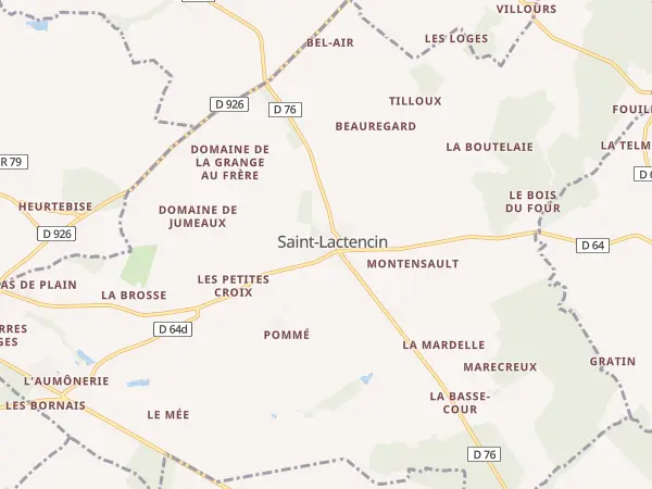 Plan de Saint-Lactencin