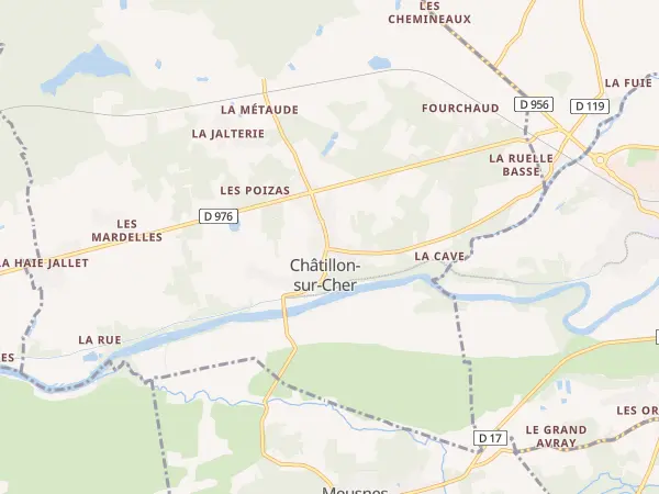 Plan de Châtillon-sur-Cher