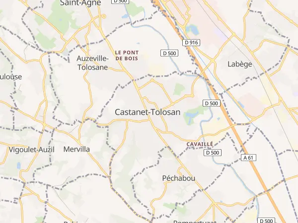 Plan de Castanet-Tolosan