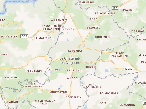 Plan du Châtenet-en-Dognon