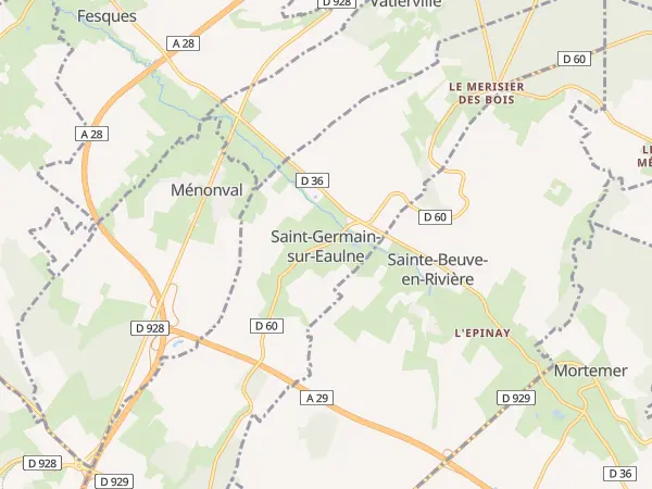 Plan de Saint-Germain-sur-Eaulne