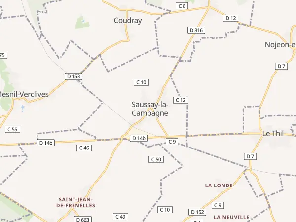 Plan de Saussay-la-Campagne