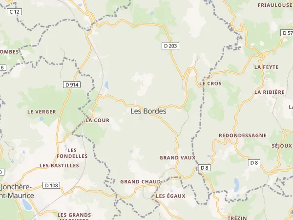 Plan de Jabreilles-les-Bordes