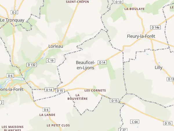 Plan de Beauficel-en-Lyons