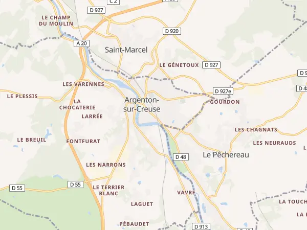 Plan de Argenton-sur-Creuse