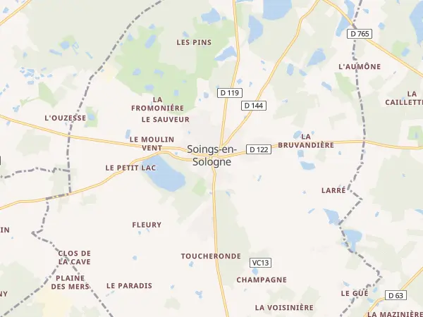 Plan de Soings-en-Sologne