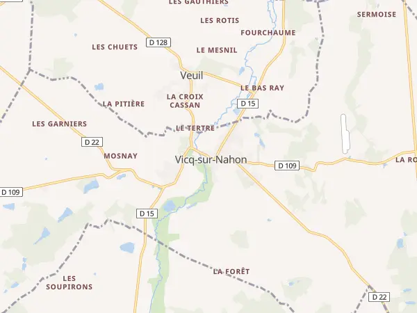 Plan de Vicq-sur-Nahon