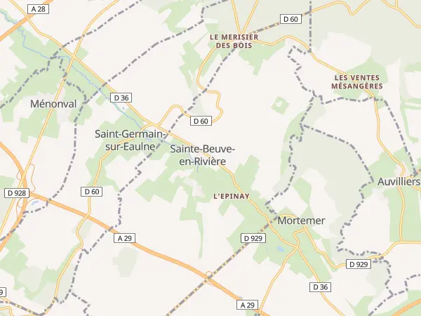 Plan de Sainte-Beuve-en-Rivière