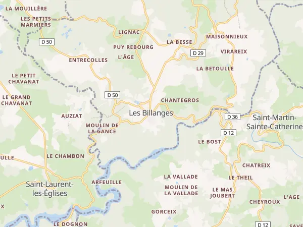 Plan des Billanges