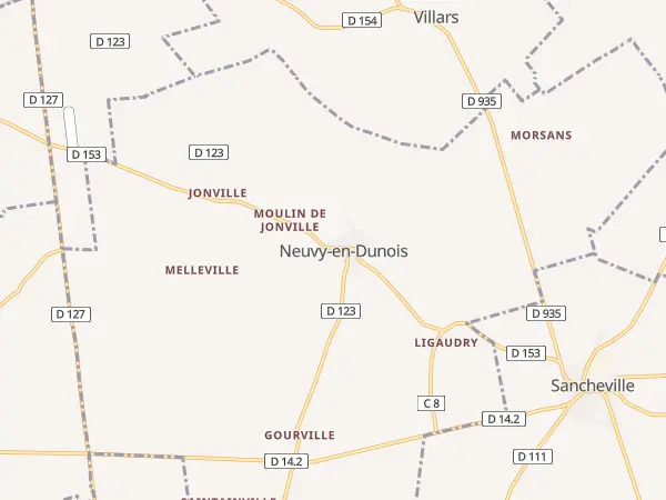 Plan de Neuvy-en-Dunois