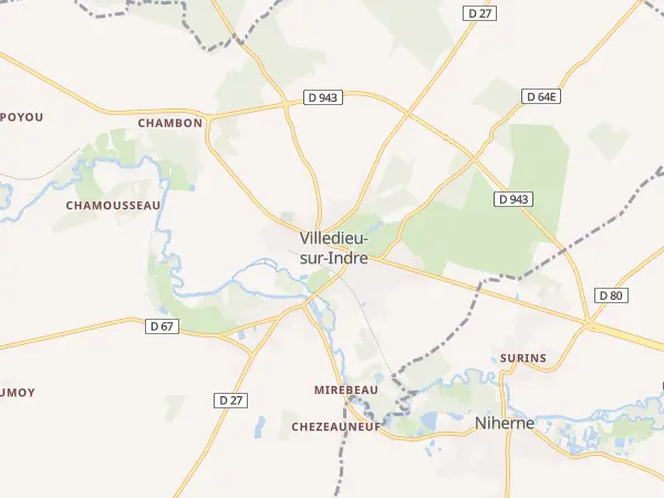Plan de Villedieu-sur-Indre