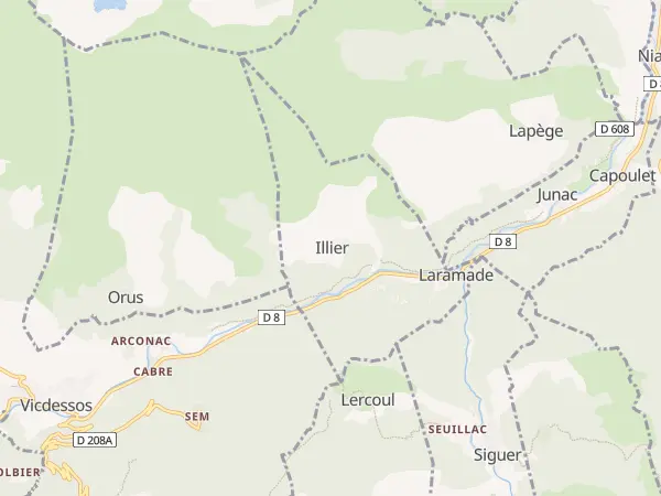 Plan de Illier-et-Laramade