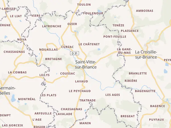 Plan de Saint-Vitte-sur-Briance