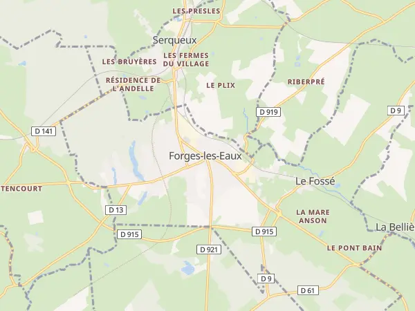 Plan de Forges-les-Eaux