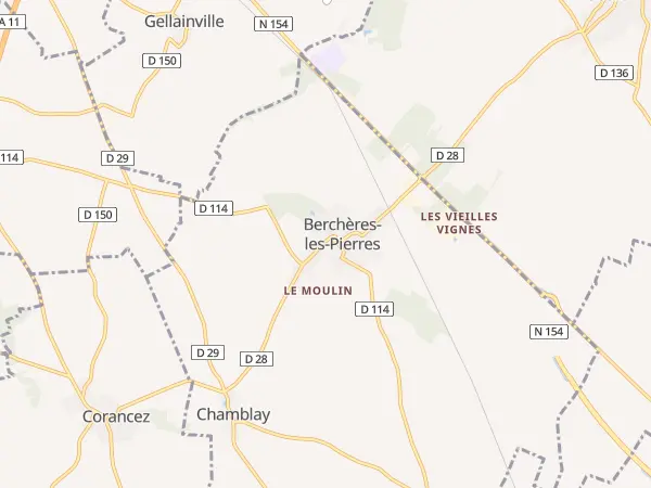 Plan de Berchères-les-Pierres