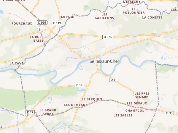 Plan de Selles-sur-Cher